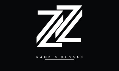 ZZ Abstract Letters Logo Monogram