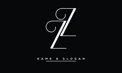 ZZ Abstract Letters Logo Monogram