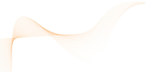 Abstract orange color vector waves. Banner design template. Vector illustration.