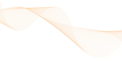 Abstract orange color vector waves. Banner design template. Vector illustration.