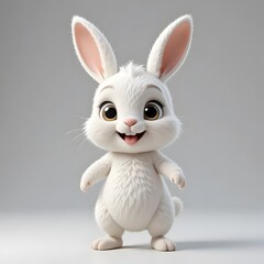 Fototapeta premium Adorable 3D Animal Character with Vibrant Colors and Playful Expression for Creative Projects. Generative AI