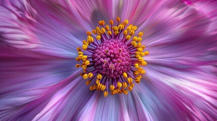 Obraz premium cosmos flower, top view closeup