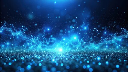 Obraz premium Glowing Blue Particles in Abstract Background, light, blue, light,blue, swirl, abstract