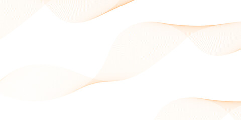 Abstract orange color vector waves. Banner design template. Vector illustration.