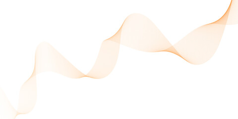 Abstract orange color vector waves. Banner design template. Vector illustration.