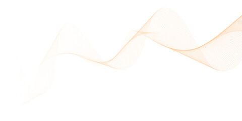 Abstract orange color vector waves. Banner design template. Vector illustration.