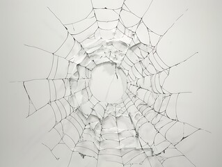 Obraz premium spider web outline with spider in center