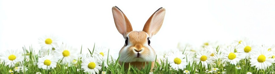 Obraz premium Adorable Easter Bunny in a Spring Meadow