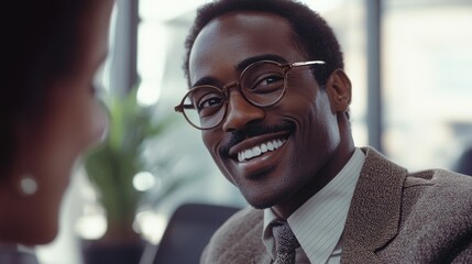 Fototapeta premium Professional Businessman Smiling and Shaking Hands