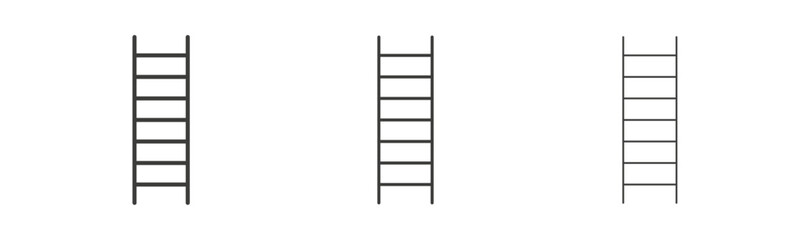 Ladder icon flat and linear vector illustration on white background.