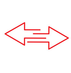 Print Data transfer arrows icon vector. Recycling, exchange, left and right and direction sing, up and down symbol arrow icon