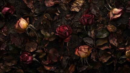 of caspia intertwined with roses, highlighting the subtle elegance and delicate blooms. | Caspia 