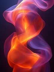 Naklejka premium Abstract swirling orange and purple light.
