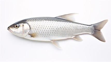 Realistic Silver Fish with Sleek Scales and Detailed Fins