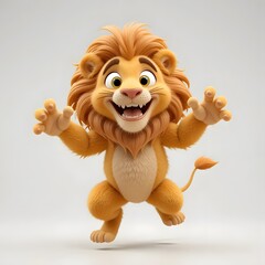 Fototapeta premium Adorable 3D Animal Character with Vibrant Colors and Playful Expression for Creative Projects. Generative AI