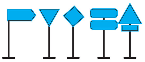 Print Blank traffic board icon set . 1176 © Aquavisionweath6