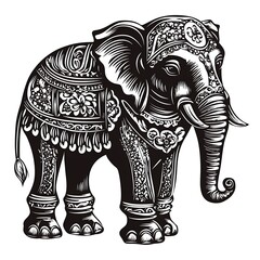 Ornate elephant illustration.