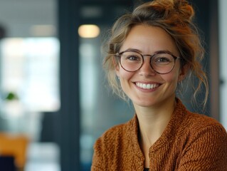 Fototapeta premium Businesswoman Smiling at Camera