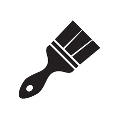 Paint brush icon. Black Paint brush  icon on white background. Vector illustration