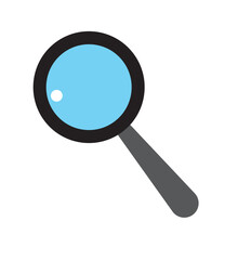 Print 
Search icon set. Magnifying glass symbol. Loupe logo.