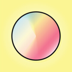 Holographic Circle Shapes Label. Suitable for Advertisement such as Discount Label