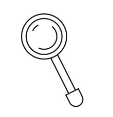 Print Magnifying glass icon in line style and flat. magnifier or loupe sign isolated on transparent background, Search symbol.  1176