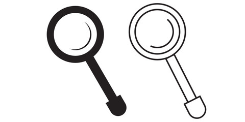 Search icon. Magnifying glass icon, vector magnifier . 1176