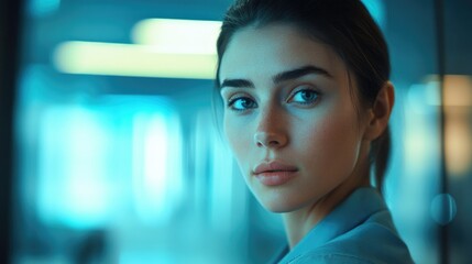 Fototapeta premium Modern Portrait of a Woman in Business Attire