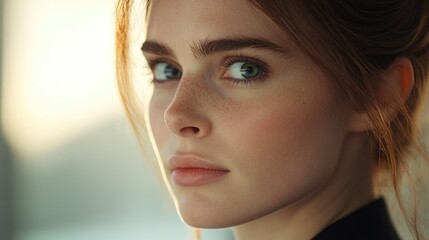 Contemplative Portrait of Young Woman