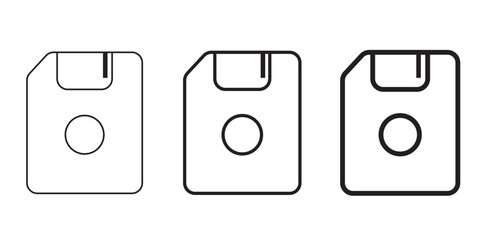 Print floppy disk icon with white background vector 