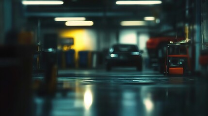 Car Repair Service Centre in Blurred Background with High Quality