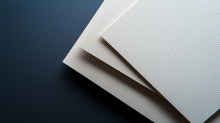 Three sheets of white paper stacked on top of each other