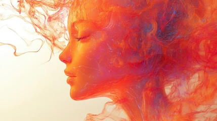 Digital brain synapses firing in neural network visualization