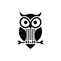 Owl silhouette icon vector art design