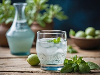 Fototapeta premium A small glass of arak mixed with water