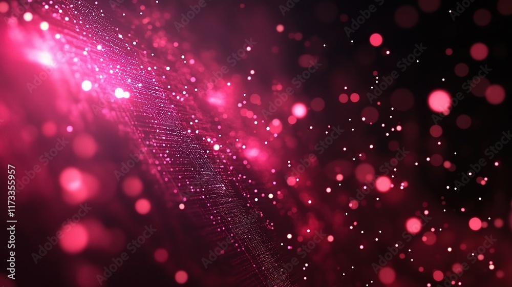 Poster abstract glowing background with technological data and points