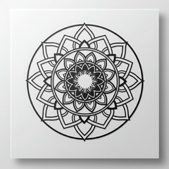 Mandala pattern art abstract flower in colorful background illustration