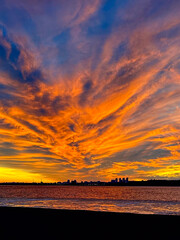 sunset on the Kiev sea