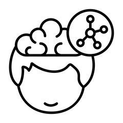 Obraz premium Mind Human Mind Outline Style Icon