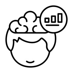 Obraz premium Goal Human Mind Outline Style Icon