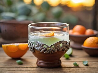 Mezcal in a Traditional Jícara Cup