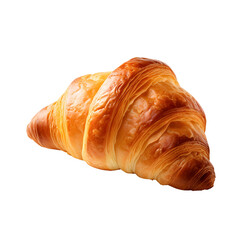 Delicious crispy french croissant on transparent background