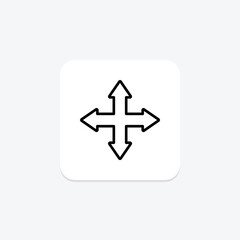 Fototapeta premium Free Expand line icon , vector, pixel perfect, illustrator file