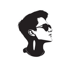 silhouette of a person in profile