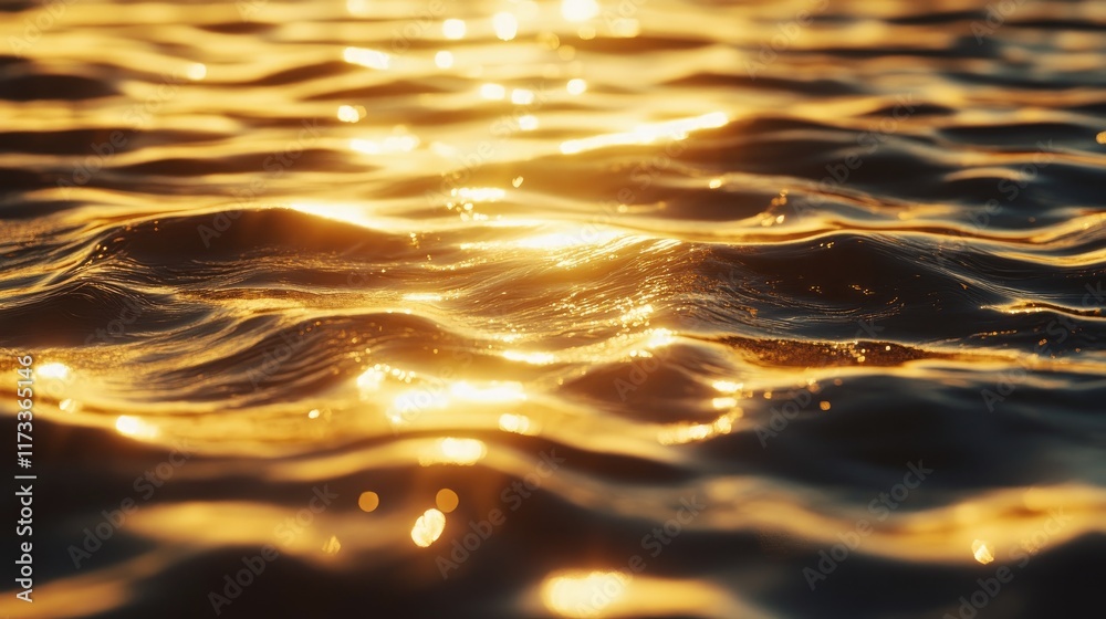 Aufkleber A smooth liquid gold background with intricate wave-like patterns and reflective highlights, creating a luxurious and elegant visual perfect for high-end photography