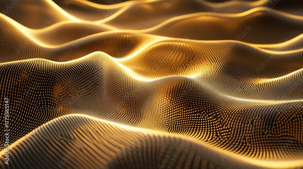 Aufkleber A smooth liquid gold background with intricate wave-like patterns and reflective highlights, creating a luxurious and elegant visual perfect for high-end photography