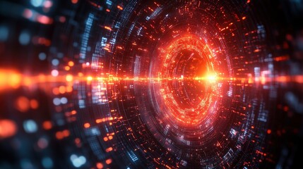 Fototapeta premium Quantum encryption key generation abstract representation