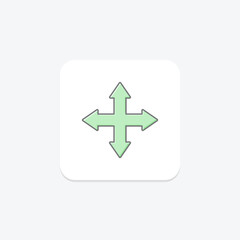 Obraz premium Free Expand lineal color icon , vector, pixel perfect, illustrator file