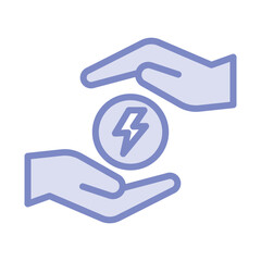 Save energy duotone line icon , vector, pixel perfect, illustrator file 
  