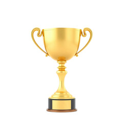 Gold cup isolated on transparent background